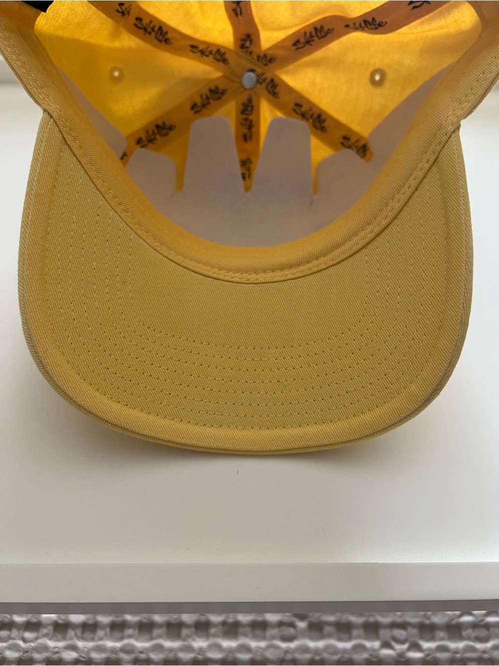Salt Life Pale Yellow Baseball Cap with Anchor Logo - Picture 4 of 7